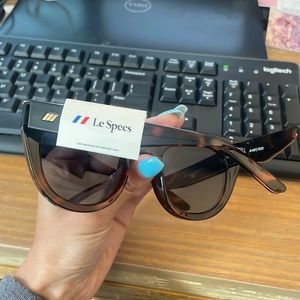 Brand New Le Specs Air Heart Sunglasses in Tort